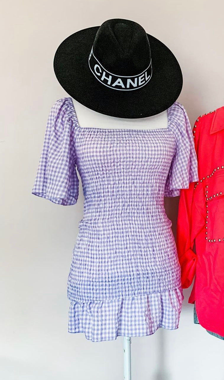 Lilac Gingham Dress