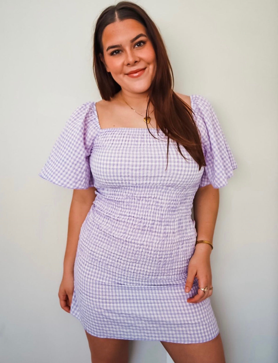 Lilac Gingham Dress